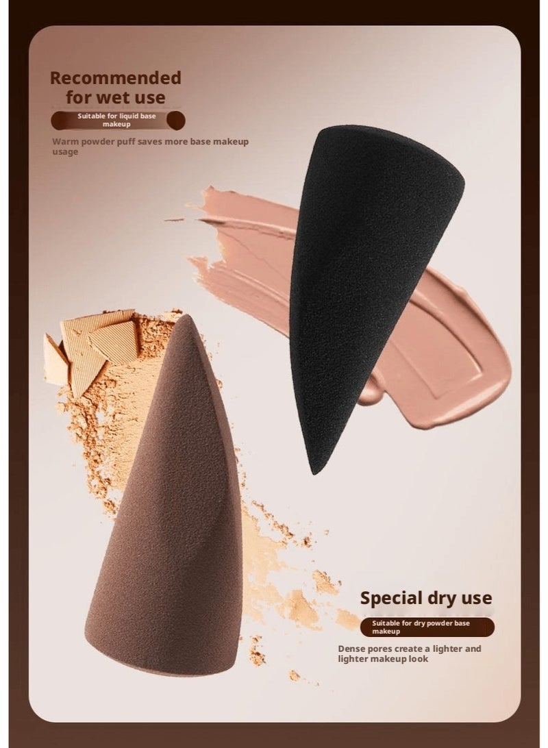 إسفنج مكياج بشكل الإبهام عدد 2 للاستخدام الجاف والرطب مخصص لكريم الأساس امتصاص أقل توزيع دقيق أداة مكياج للاستخدام اليومي والاحترافي - Image 4