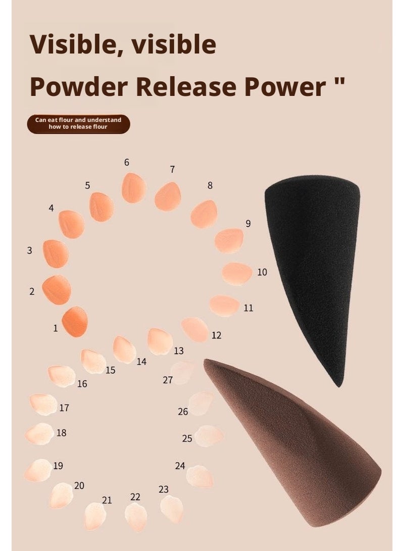 إسفنج مكياج بشكل الإبهام عدد 2 للاستخدام الجاف والرطب مخصص لكريم الأساس امتصاص أقل توزيع دقيق أداة مكياج للاستخدام اليومي والاحترافي - Image 3