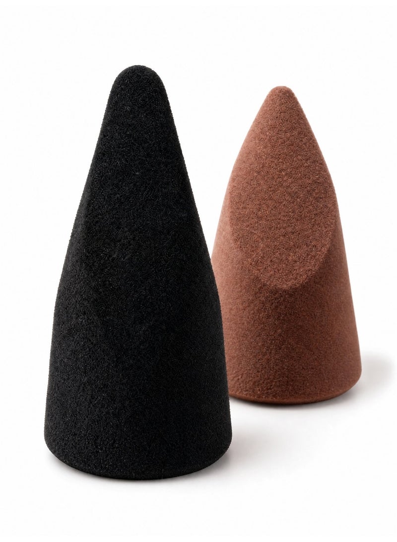 2 Pack Thumb Shaped Makeup Sponge Foundation Blender Dry and Wet Use Minimal Absorption Precision Application Beauty Tool for Daily and Professional Makeup - Image 1
