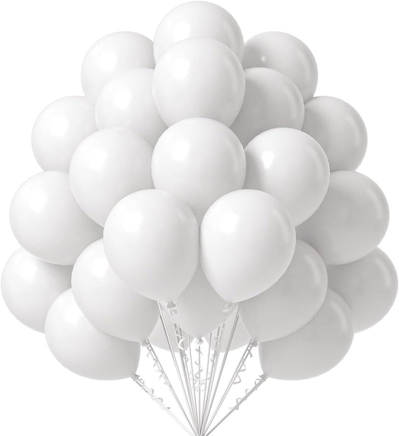 Flyloons 50 pcs Gold Black Silver White Metallic Chrome Balloons for Birthday Decoration items celebration Anniversary Girls Boys Men Women - Image 5