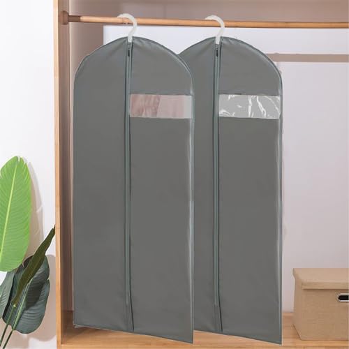 Kimmama Garment Bags for Hanging, Clothes Bag for Storage, Garment Protector Cover for Coat, Suit, Sweater, Dress, 23.6" x 43.3" - Image 3