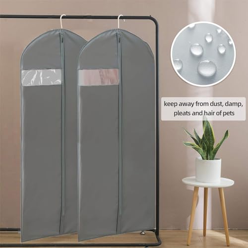 Kimmama Garment Bags for Hanging, Clothes Bag for Storage, Garment Protector Cover for Coat, Suit, Sweater, Dress, 23.6" x 43.3" - Image 4
