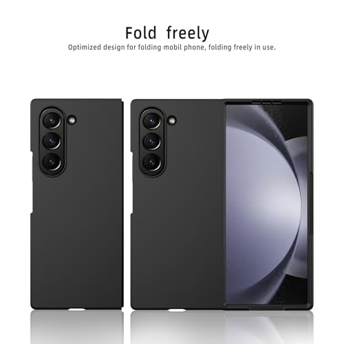 XIMAND for Samsung Galaxy Z Fold 7 Case Slim Featherlight | Bare Hand Feel Anti-Oil Spray Cover | Precise Fit | Anti-Shock Core Guard - Black - Image 5
