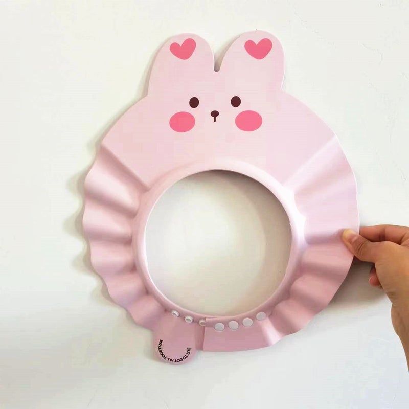 Korean Baby Shower Cap Adjustable Bear Earmuffs Rabbit Shampoo Cap (Affordable)
