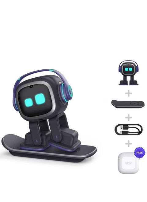 EMO AI Desktop Pet Robot with EMO Smart Lighting (Skateboard)