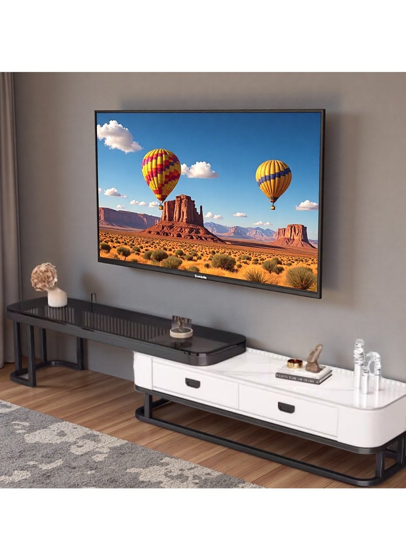 غرانفين طاولة تلفزيون عصرية فاخرة: خزانة زجاجية مقواة بمقاس 200×35×41 سم مع درجين - بديل أنيق من الزجاج للخشب - Image 1