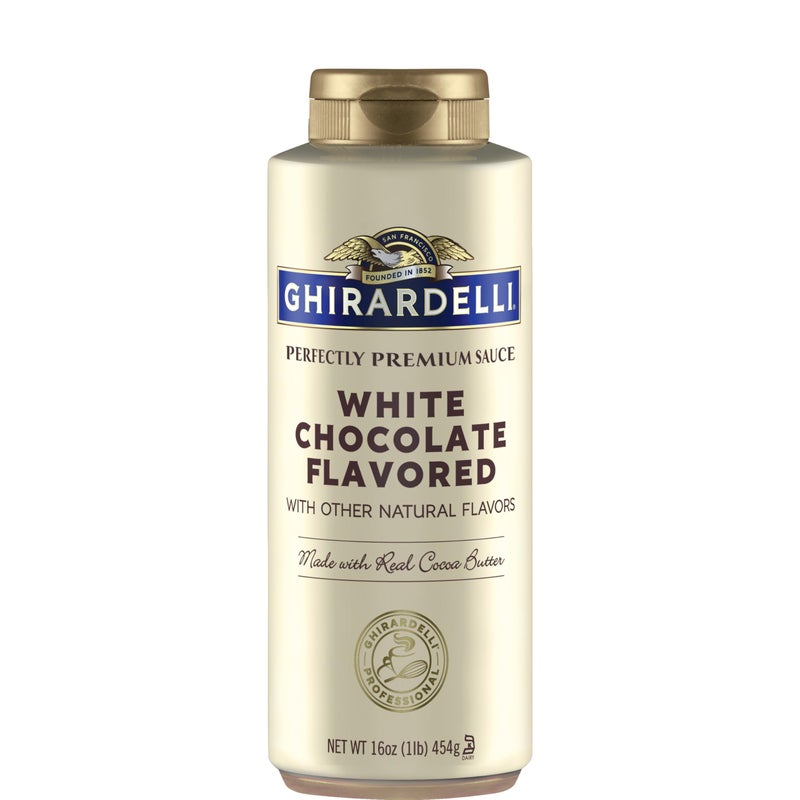 Ghirardelli White Chocolate Flavored Sauce Squeeze Bottle, White Chocolate Flavored Sauce, 16 Oz - Image 1