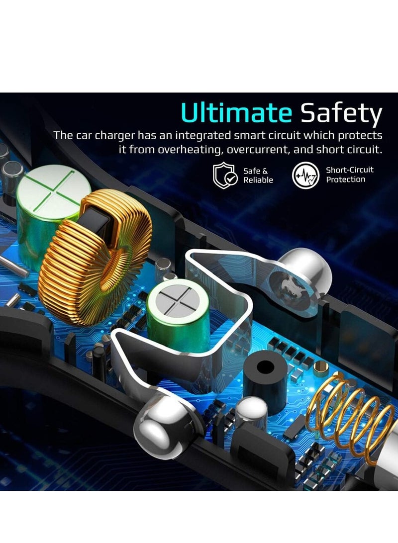 Ultra-Compact 3.4A Quick Charger Adapter With Built-In 3-in-1 Splitter USB-C - (Pack Of1) - Image 5