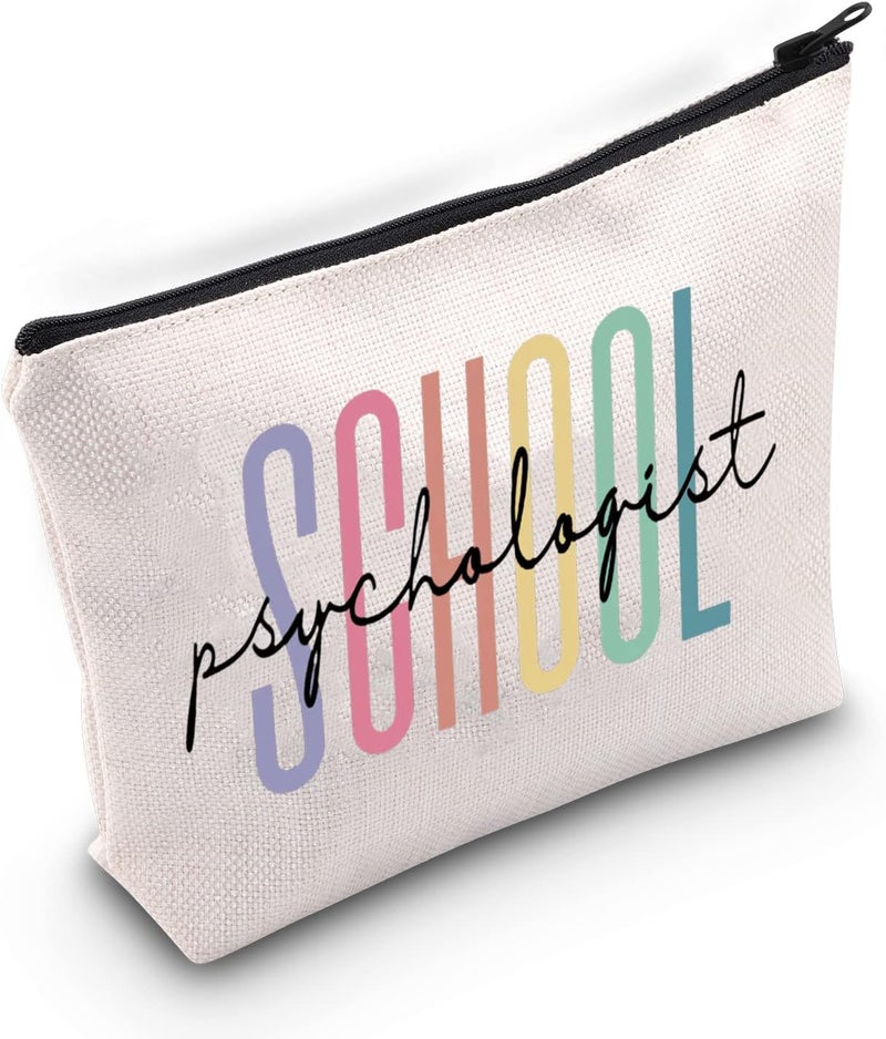 Psychologist Gift Psych Cosmetic Bag Pouch Gift for Psychologist Mental Health Gift Psychology Grad Gift New Psychologist Gift(School Psychologist bag)