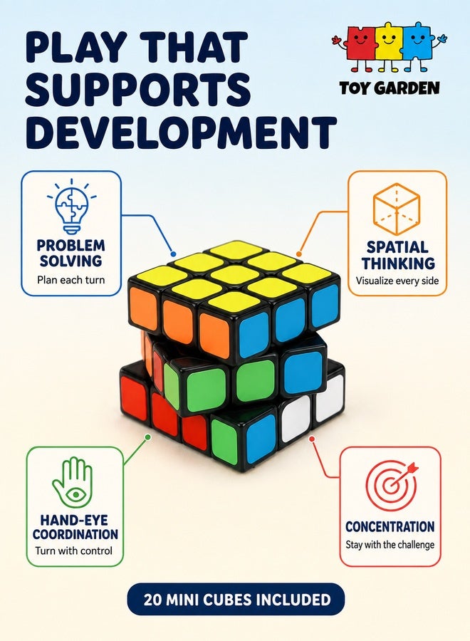 TOY GARDEN Mini Cube Puzzle for Kids – 20-Pack Brain Teaser Set, Fun and Educational Toy for Boys & Girls - Image 3