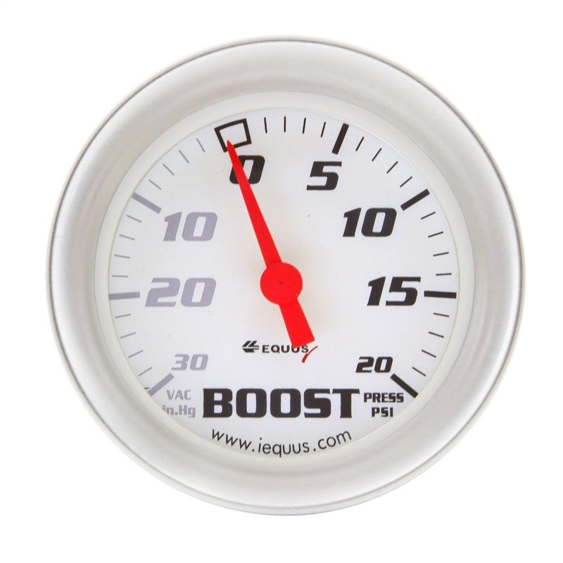 Equus 8457 2-5/8" Vacuum/Boost Gauge, White with Aluminum Bezel - Image 5
