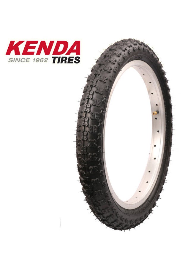 KENDA دراجة أطفال قابلة للطي K50، إطار خارجي 16X2.125، إطار خارجي متين لدراجات الأطفال، إطار أسود كبير الجزيئات مضاد للانزلاق لدراجات الجبال للأطفال - Image 2
