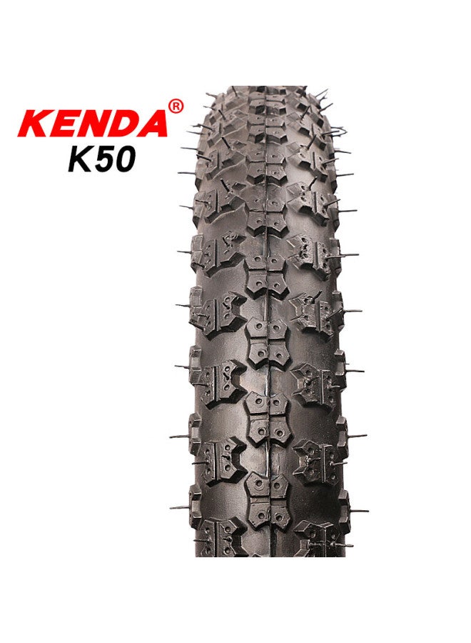 KENDA دراجة أطفال قابلة للطي K50، إطار خارجي 16X2.125، إطار خارجي متين لدراجات الأطفال، إطار أسود كبير الجزيئات مضاد للانزلاق لدراجات الجبال للأطفال - Image 4
