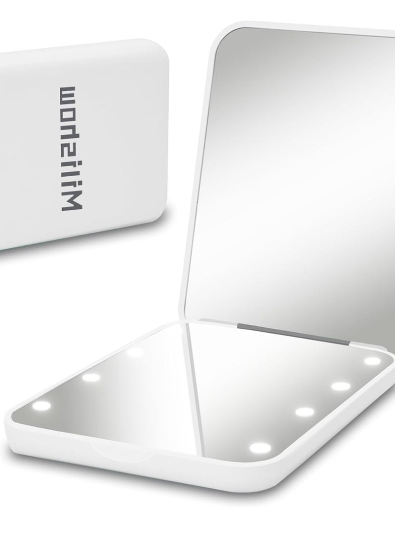 Milishow Milishow Compact Mirror, 1x/3x Magnifying LED Pocket Mirror, Small Lighted Travel Makeup Mirror for Purse, Handbag, Folding, Handheld, 2-Sided Mini Mirror...  - Image 1