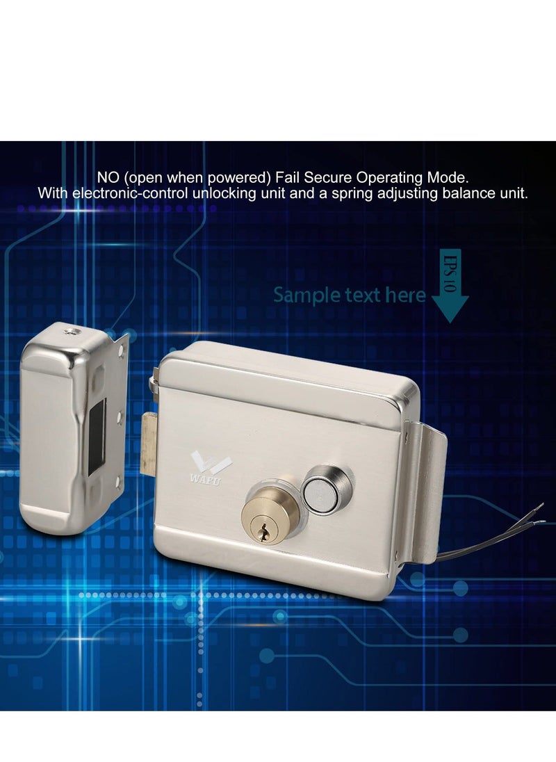 Generic - Smart Door Lock, Smart Electric Gate Door Lock, Secure Electric Metallic Lock Electronic Door Lock Door Access Control for Home Office Apartment Warehouse - Image 1