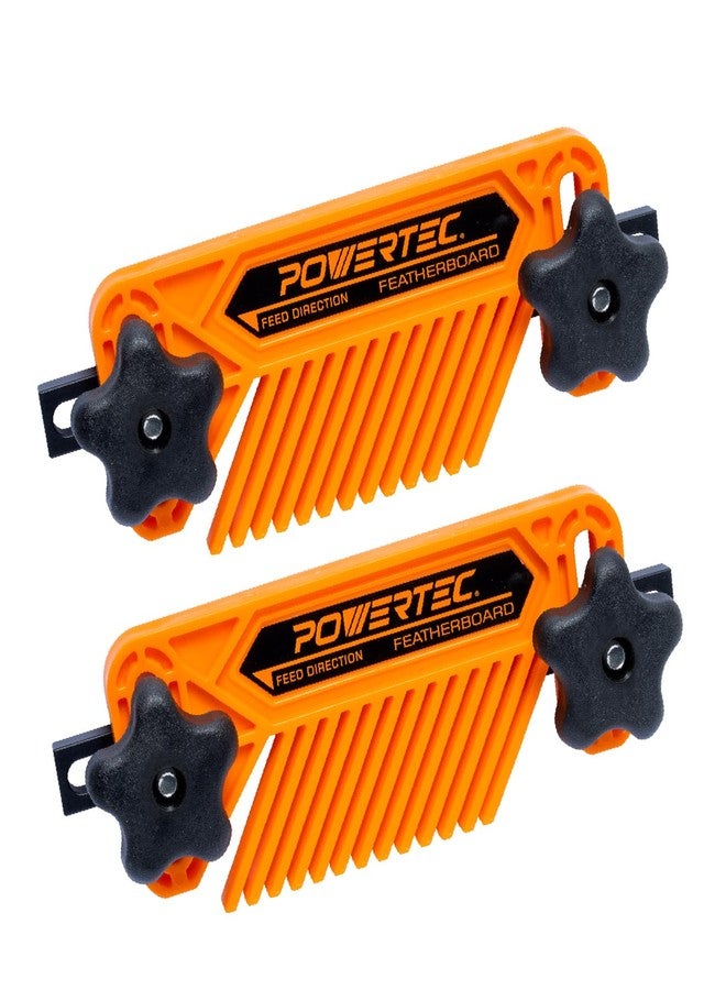 باورتيك ألواح ريش من POWERTEC لسياج طاولة التوجيه، ومنشار الشريط، وألواح ريش مترادفة تناسب مسار حرف T وفتحة المتر، وملحقات جهاز التوجيه، وأدوات النجارة، تقلل الارتداد وتزيد من الأمان، عبوة من قطعتين (71553) - Image 1