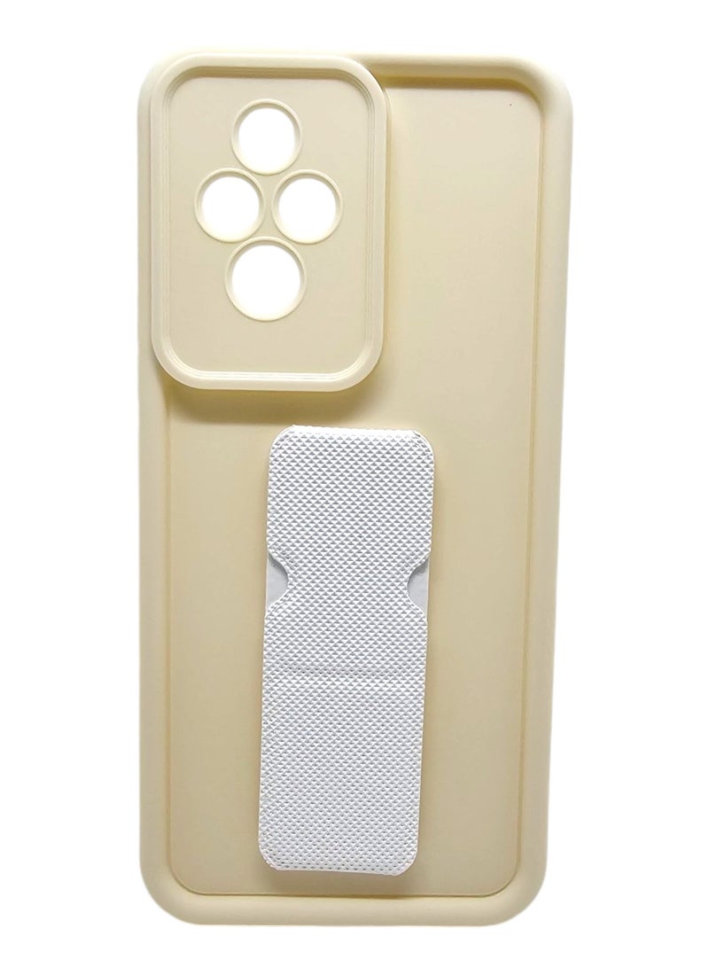Silicone Back Cover With Holder For Honor 200 - Beige - Image 1