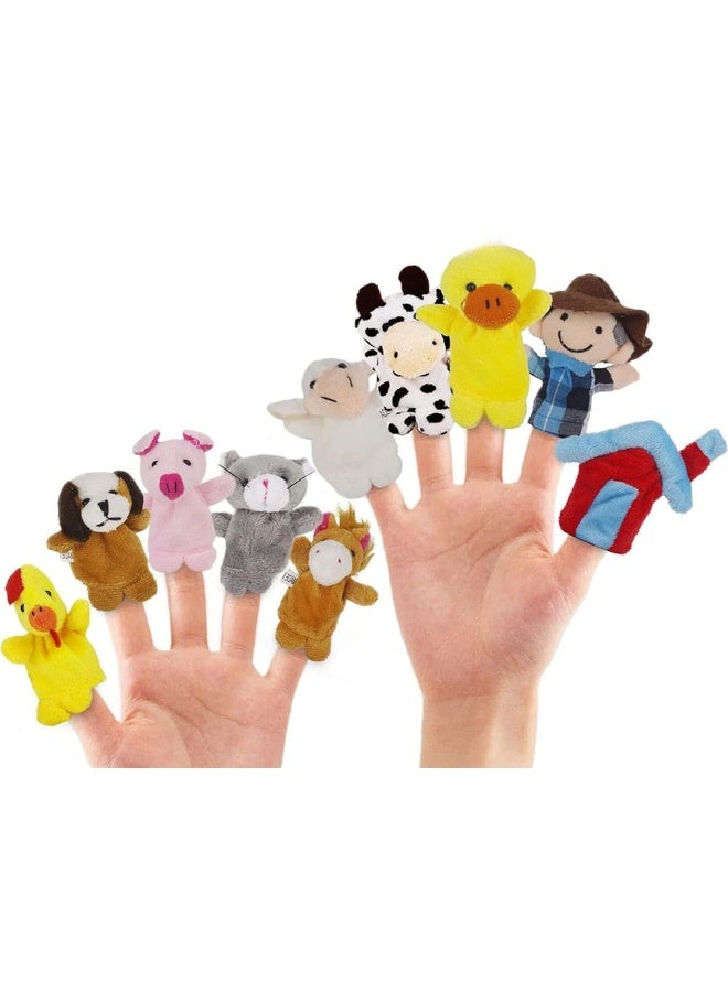 RIY 10Pcs Story Time Finger Puppets - Old Macdonald Had A Farm Educational Puppets Easter Basket Stuffers - Image 1