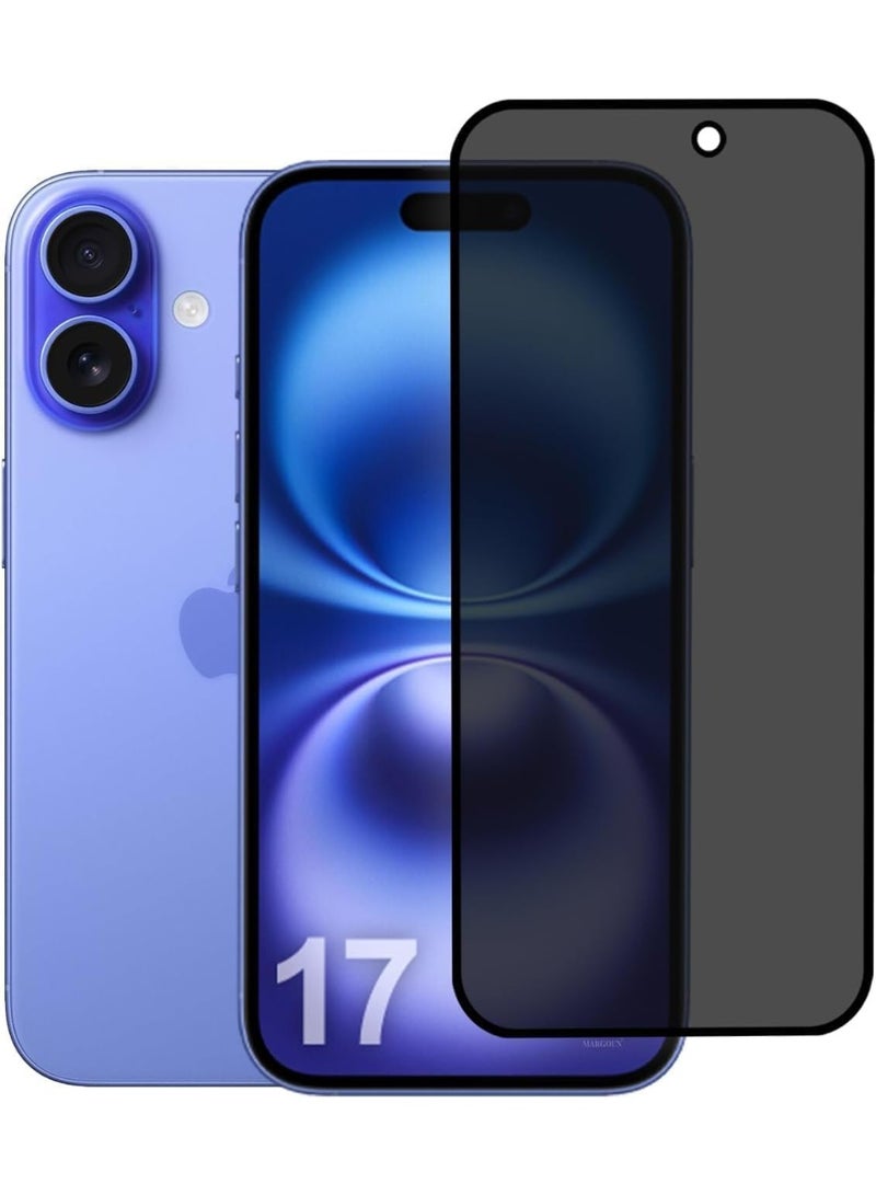 Privacy Screen Protector for (iPhone 17) 6.3-Inch, 9H Hardness Tempered Glass Film [Anti-Scratch] [No Bubbles] Anti-Spy Full Coverage Screen Protector for iPhone 17. - Image 3