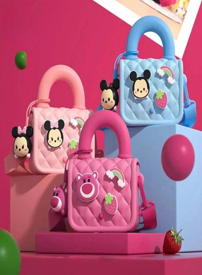 ADSON Silicone Cute Rabbit Design Stylish Cross Body Purse Cute Shoulder Bag Coin Purse Handbag Cute Tote Girl Messenger Girl Child Tote Wallet EVA Handbag Cum Silicone Purse for Girls kids (Sky Blue) - Image 2