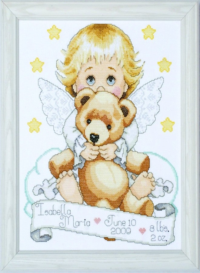 Tobin Heavenly Angel, 11 x 14 Cross Stitch Kit, by The Yard, Multicolor, 14 Count