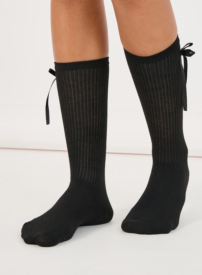 ستايلي جوارب مزينة بربطة ريبون