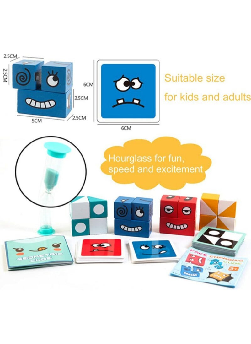 Interactive Face Change Rubik’s Cube Puzzle for Kids – Creative Expression Game with Removable Face, Eye & Mouth Cubes and Emoji Challenge Cards – Develops Concentration, Fine Motor Skills, and Imagination for Children 3+  - Image 3