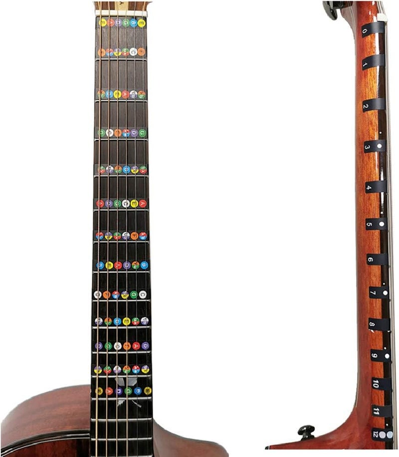 Koldot Fretboard Stickers - Acoustic & Bass Guitar Note & Chord Stickers - Fret Map for Kids & Beginners - 2PC - Image 4