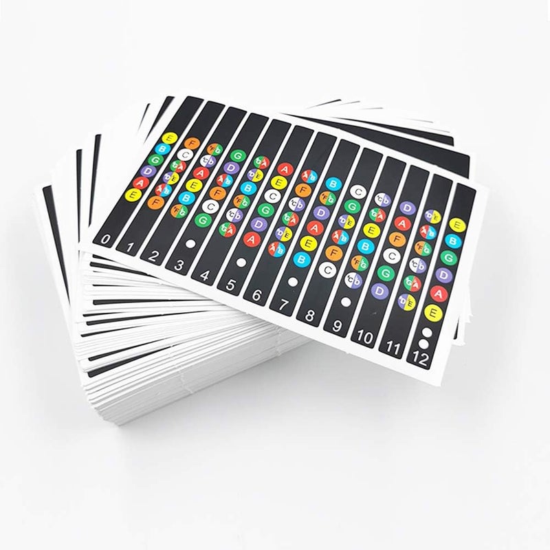 Koldot Fretboard Stickers - Acoustic & Bass Guitar Note & Chord Stickers - Fret Map for Kids & Beginners - 2PC - Image 5
