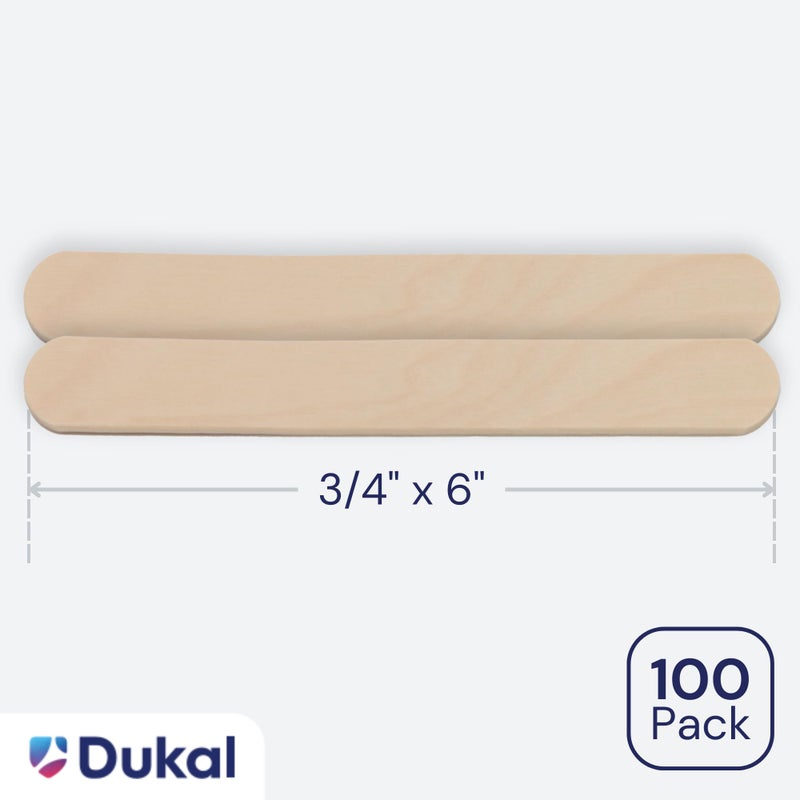 Dukal Large Wooden Wax Sticks - Body Hair Removal Applicator for Waxing, Â¾â€ x 6â€ (Pack of 100) - Image 3