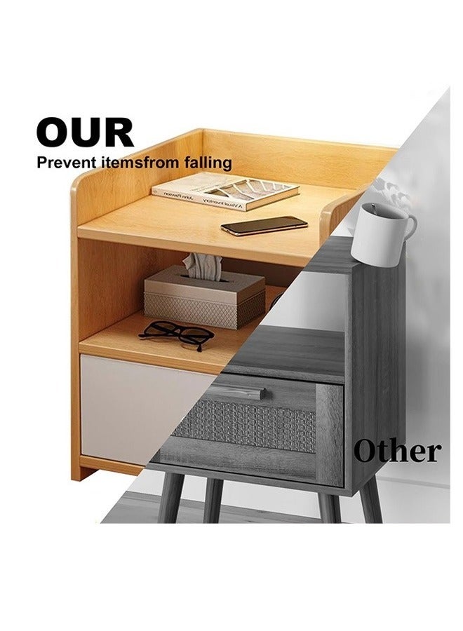 ميكسد شمال القيقب البلوط ، كونتيننتال مجلس الوزراء الجدول الأسرة ، واحدة درج بدون قفل ، 32 * 26 * 40 سم - Image 5