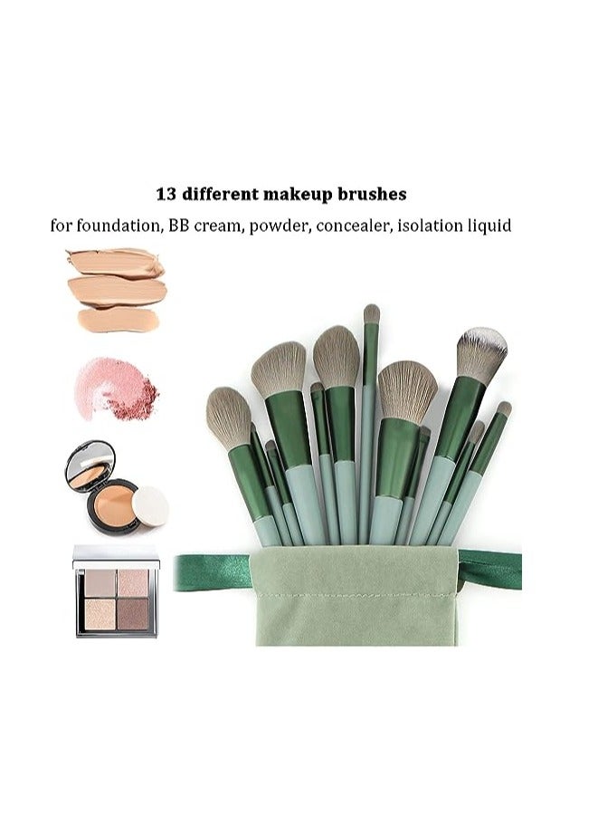 ORiTi مجموعة فرش المكياج من ORiTi، مكونة من 13 قطعة، فرشاة الأساس، فرشاة ظلال العيون، مجموعة فرش المكياج - Image 2