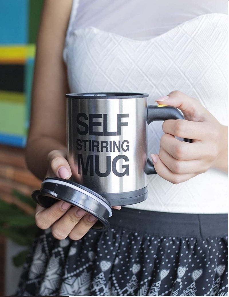 GRAZIA self Steering Mug Super Classic Camera Lens Shaped Coffee Mug with Lid,Camera Lens Mugs for Coffee, 400 Ml, Black - Image 5