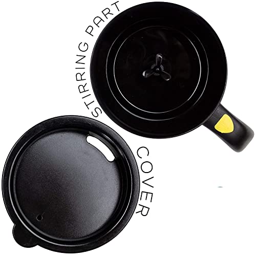 GRAZIA self Steering Mug Super Classic Camera Lens Shaped Coffee Mug with Lid,Camera Lens Mugs for Coffee, 400 Ml, Black - Image 3