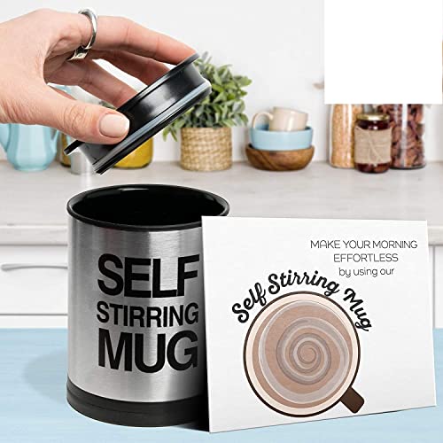 GRAZIA self Steering Mug Super Classic Camera Lens Shaped Coffee Mug with Lid,Camera Lens Mugs for Coffee, 400 Ml, Black - Image 4