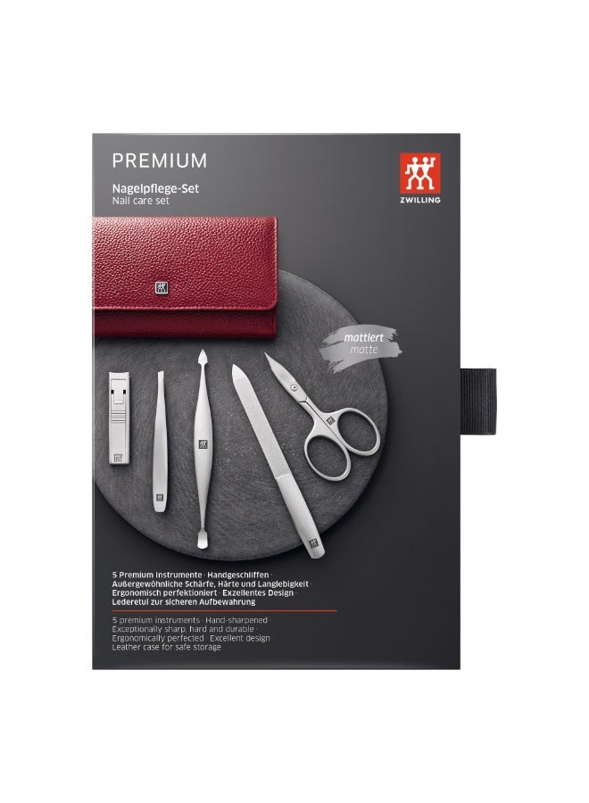 Zwilling Classic Inox 5 Piece Manicure Case Red 1unit - Image 1