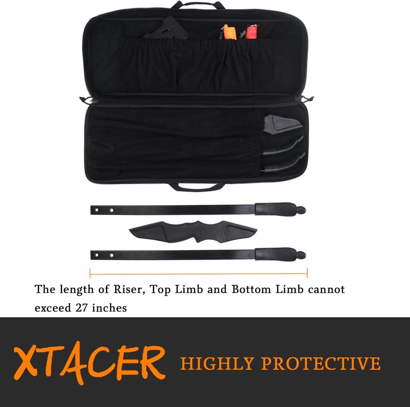 XTACER Tactical Bow Case MOLLE Recurve Takedown Bow Case Fully Padded Case - Image 5