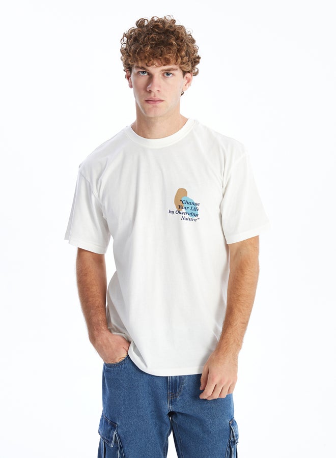 LC WAIKIKI Crew Neck Short Sleeve Printed Combed Cotton Men's T-shirt  - Image 1