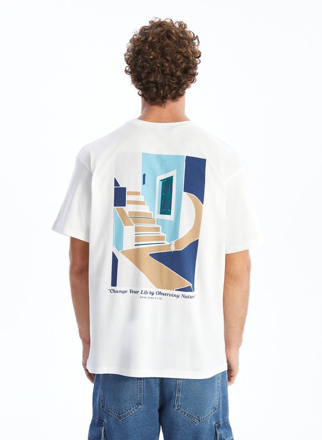 LC WAIKIKI Crew Neck Short Sleeve Printed Combed Cotton Men's T-shirt  - Image 4