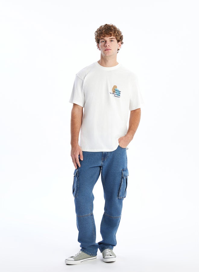 LC WAIKIKI Crew Neck Short Sleeve Printed Combed Cotton Men's T-shirt  - Image 2