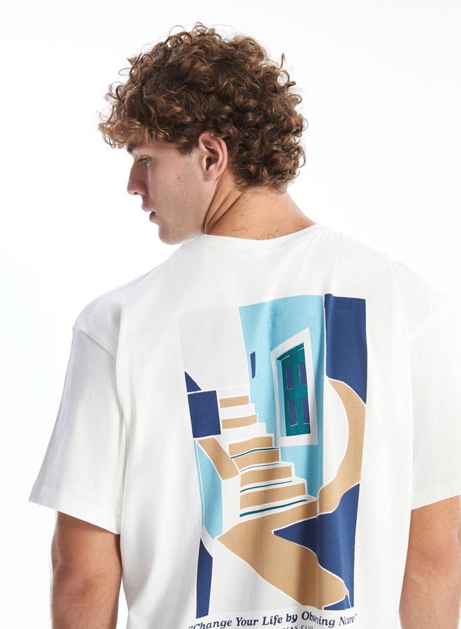 LC WAIKIKI Crew Neck Short Sleeve Printed Combed Cotton Men's T-shirt  - Image 3