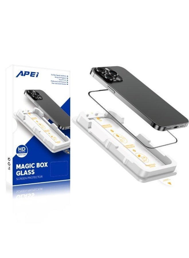 آبي واقي شاشة Apei iPhone 17 Air Clear Dust Free Magic Box Glass - زجاج مقوى 9H، مضاد للسقوط، مضاد لبصمات الأصابع، شفاف عالي الوضوح 2.5D - Image 2