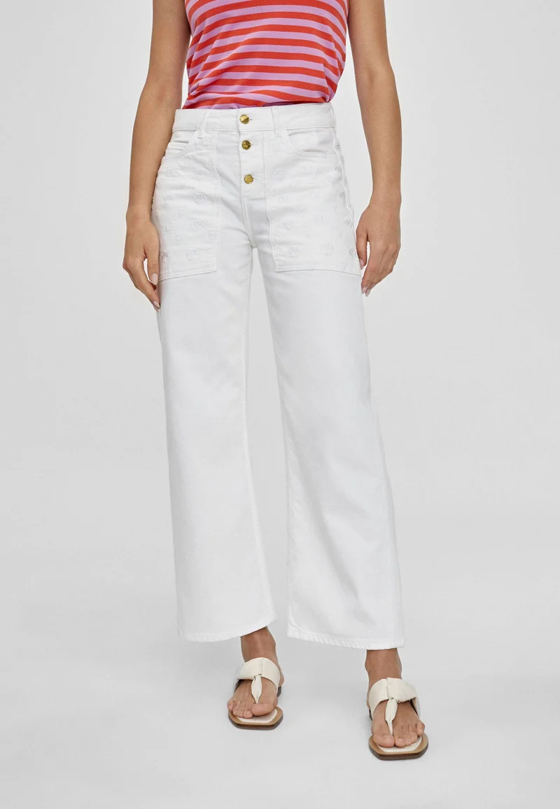 Lola Casademunt Monochrome embroidered jeans