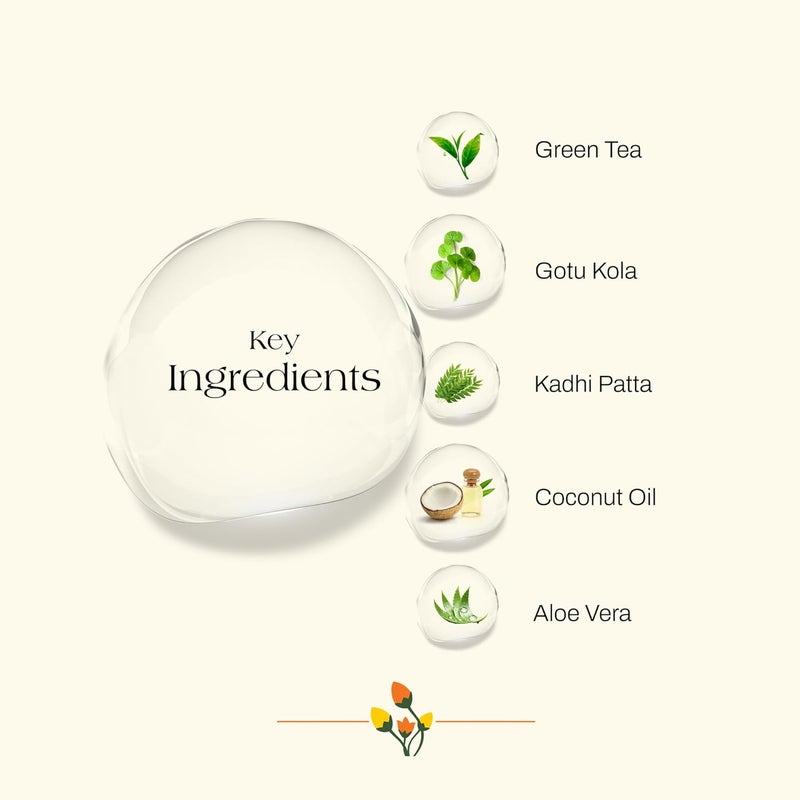 Ashpveda Gotu Kola Green Tea Hair Conditioner Nourishing Moisturizing Ayurvedic Formula Promotes Healthy SilkySmooth Hair Natural Ingredients for Dandruff Frizz Control100 ml - Image 5