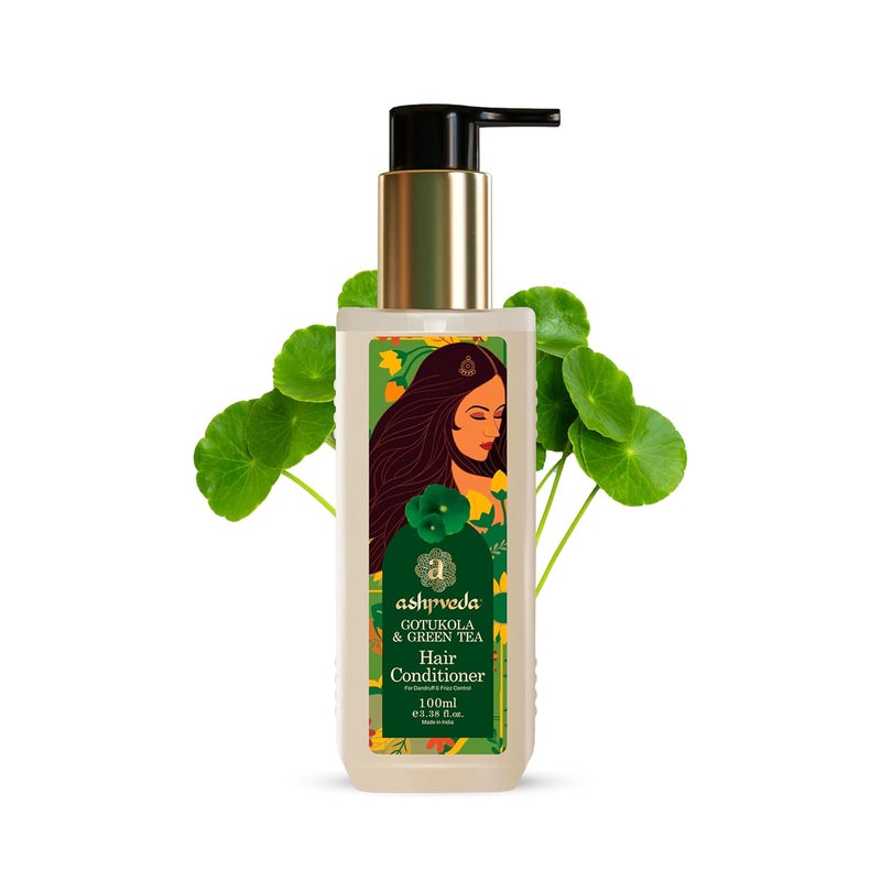 Ashpveda Gotu Kola Green Tea Hair Conditioner Nourishing Moisturizing Ayurvedic Formula Promotes Healthy SilkySmooth Hair Natural Ingredients for Dandruff Frizz Control100 ml - Image 1