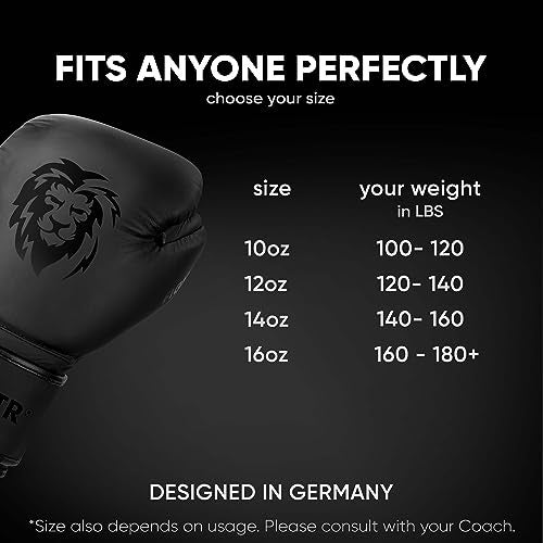 FIGHTR® Pro Boxing Gloves Made of Genuine Leather | Men and Women | for Boxing, MMA, Muay Thai, Kickboxing & Martial Arts 10 12 14 16 oz | incl. Carrying Bag - Image 2