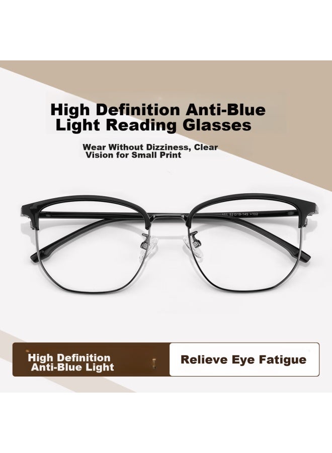 Oona Ouna Reading Gl For Men And Women, High-definition Anti-blue Light Anti-radiation Gl For Elderly, Black Frame - Image 3
