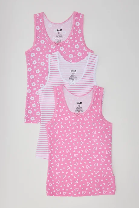 أر أند بي 3 Pack Printed Sleeveless Camisoles