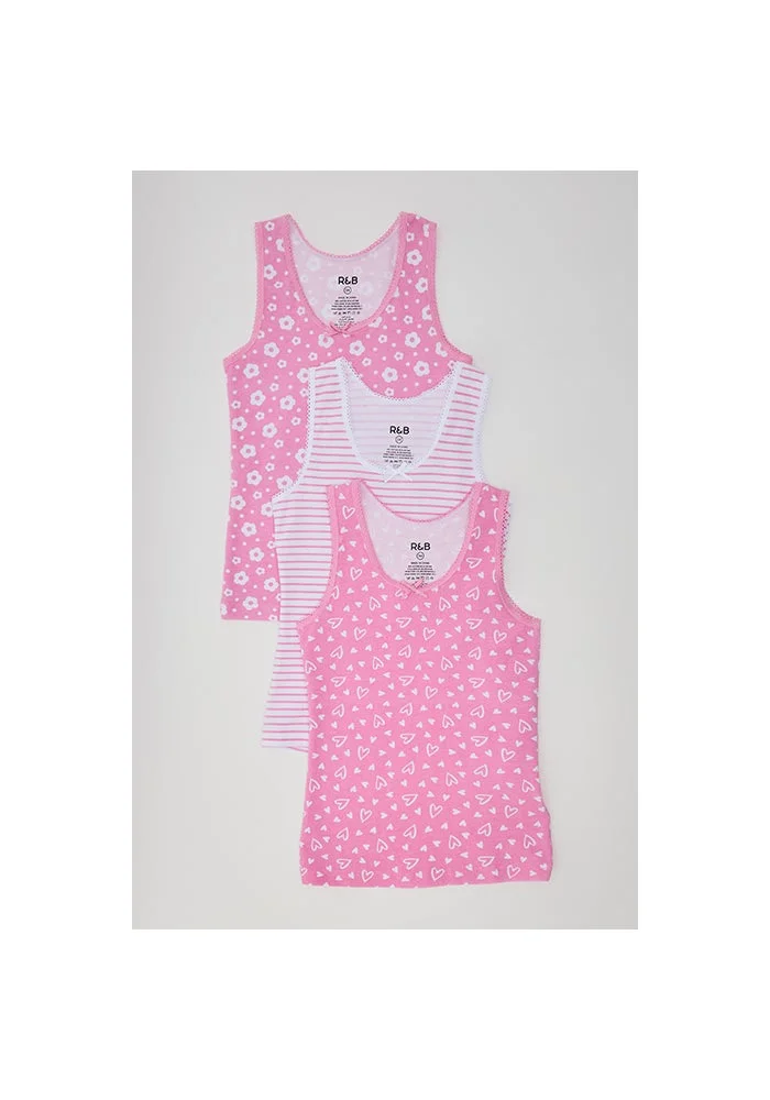 أر أند بي 3 Pack Printed Sleeveless Camisoles