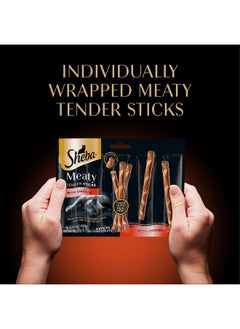 Sheba Sheba Meaty Tender Sticks Soft Cat Treats with Chicken, Tuna Flavor, and Salmon Flavor, 0.14 oz., 40 Count  - Image 2